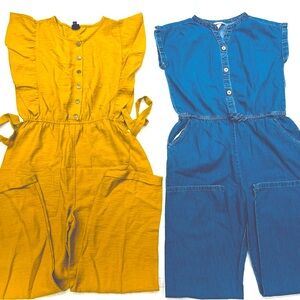 Girls set of 2 spring/summer rompers, size 14/16
